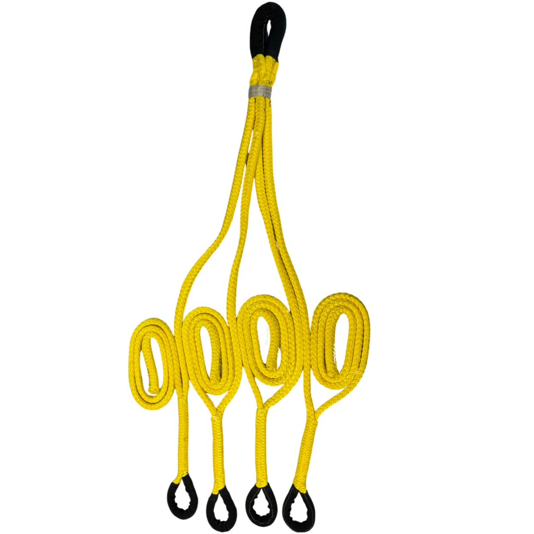 5/8" LPX 12 Strand Polyester Hollow Braid Adjustable 4 Legged Sling for Pad Mount Transformers 6'-8'