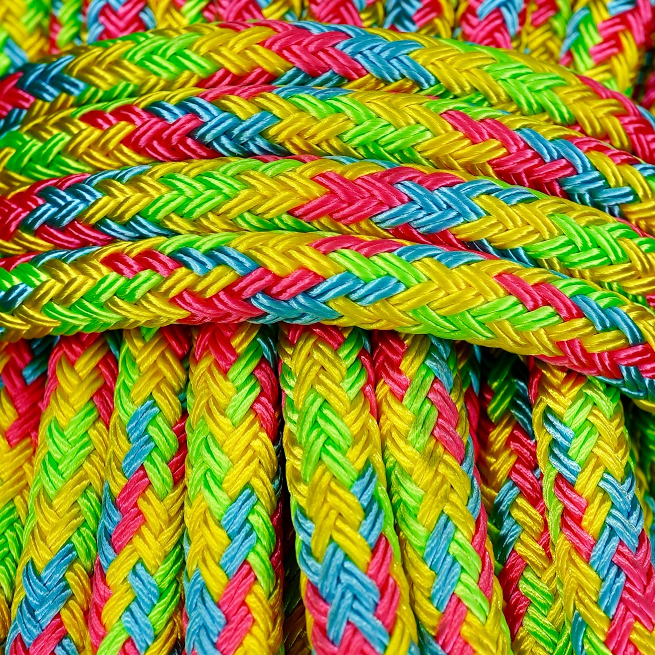 1/2" (12mm) Arbo Space LDB — Limited Edition "Macaw" Coated Polyester Double Braid Rigging Rope