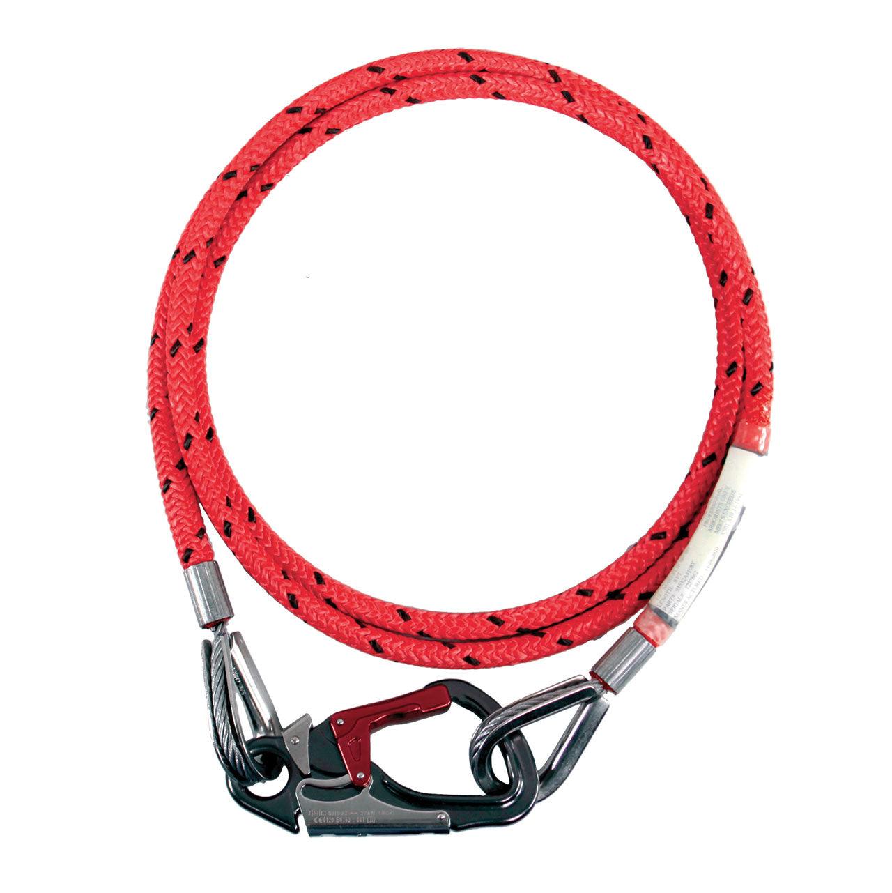 10' Maxi-Flip Sport 11.7mm Wire-Core Flipline by Yale with ISC Swivel Eye Carabiner - Arbo Space