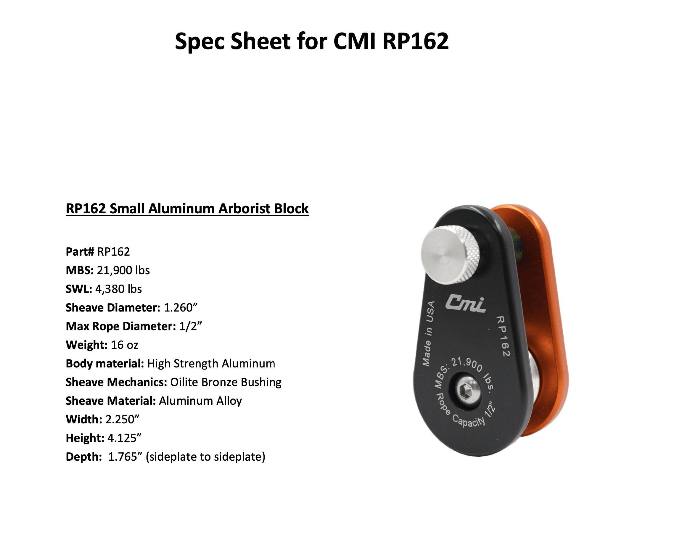 CMI Mini Arborist Block - Arbo Space