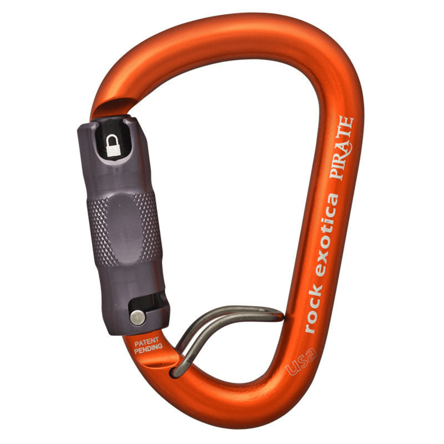 Rock Exotica Pirate WireEye Carabiner Orange Auto Lock