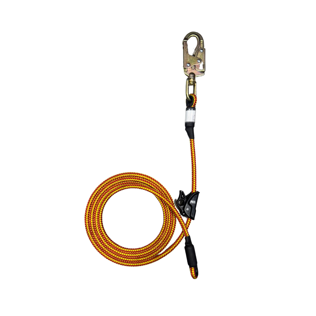 Arbo Space Iron Braid Wire Core Lanyard w/ Petzl Micrograb