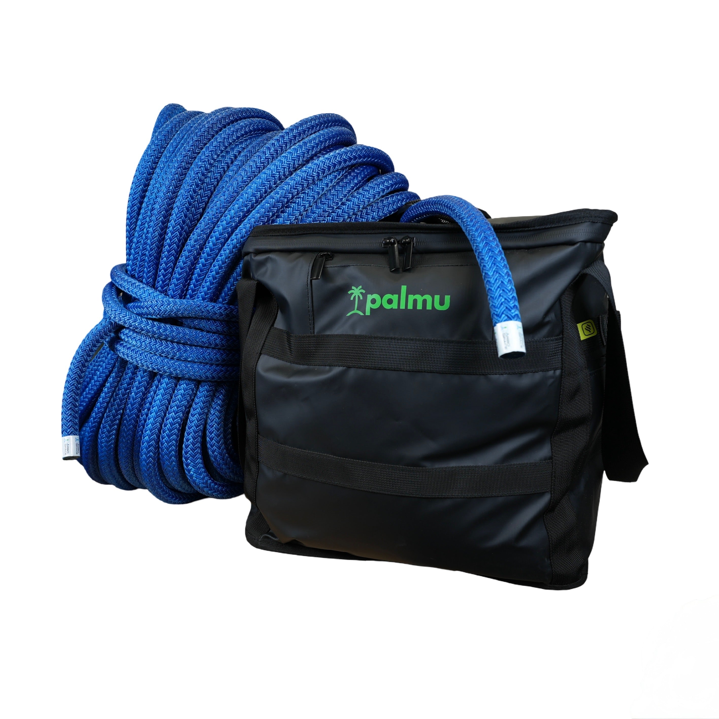 9/16" LDB Double Braid Rigging Rope + Palmu 32L Cubical Rope Bag Bundle (150’ or 200’)