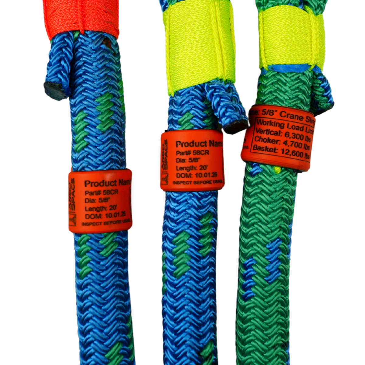 Arbo Space 5/8" Crane Sling Kit W/ Hooks