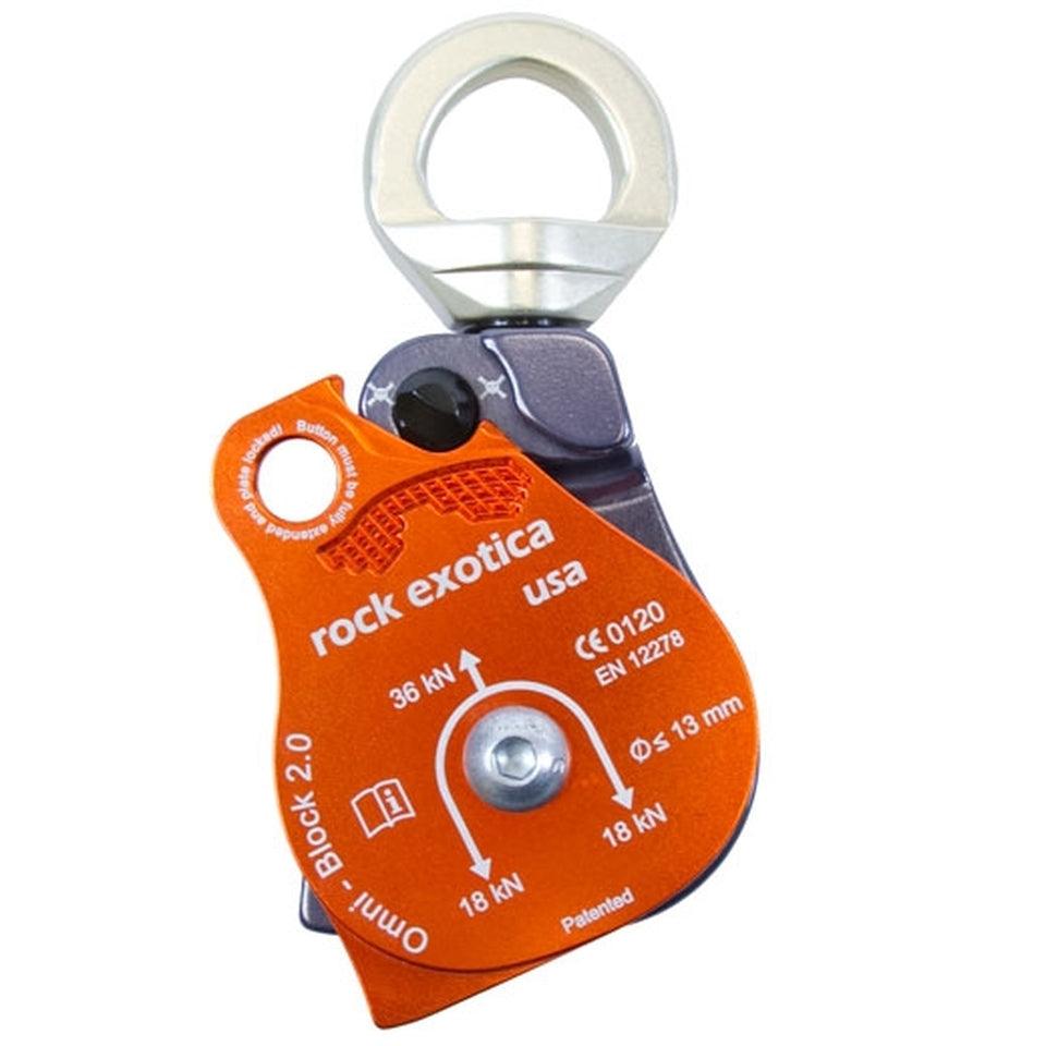 Rock Exotica Omni Block 2.0 Swivel Pulley w/ Drop Side Plates 1/2